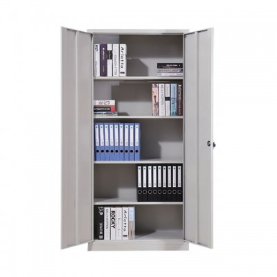 powder coated  swing double door adjustable shelf steel vertical cupboard