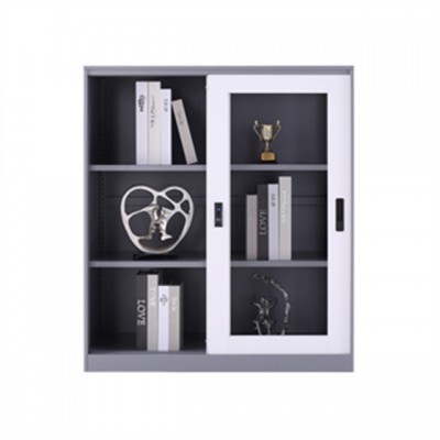 High quality sliding  glass door steel storage cupboard